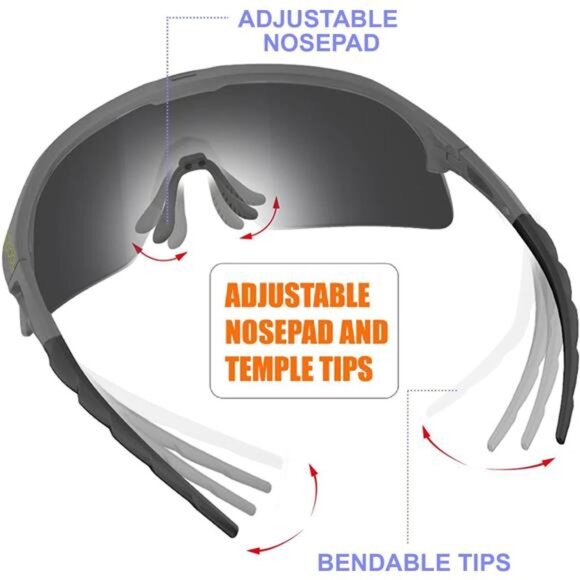 Polarized Cycling Sunglasses for Women and Men, Golfing Running Volleyball MTB - Picture 4 of 6